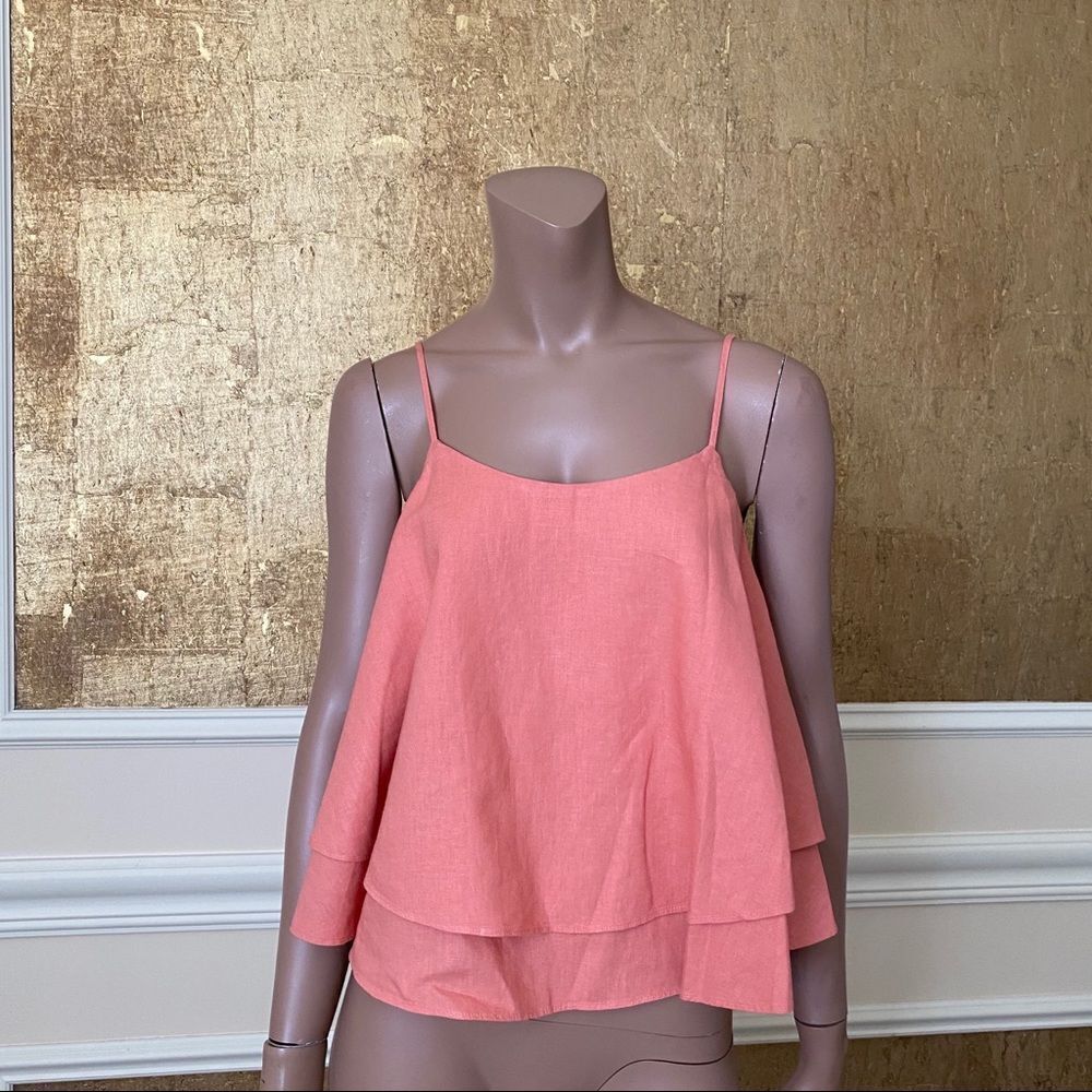NWOT BP flowy linen blend layers tank top S